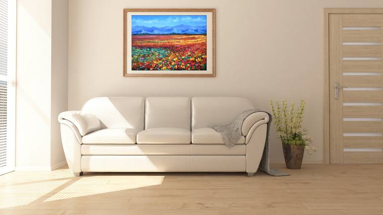 Original Impressionism Landscape Painting by Olga Nikitina