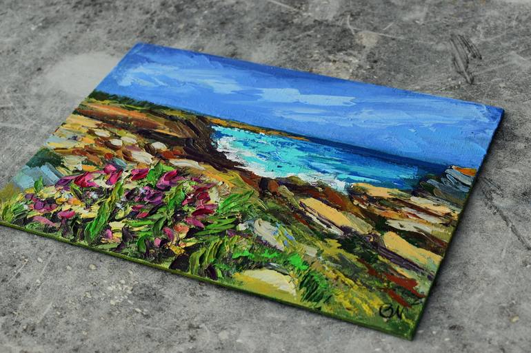 Original Beach Painting by Olga Nikitina