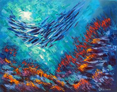 Print of Abstract Fish Paintings by Olga Nikitina