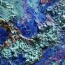 textured painting coral reef