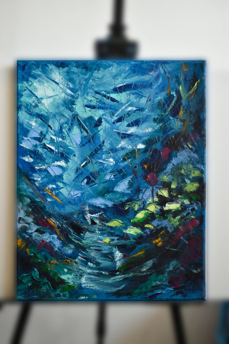 Original Abstract Expressionism Animal Painting by Olga Nikitina