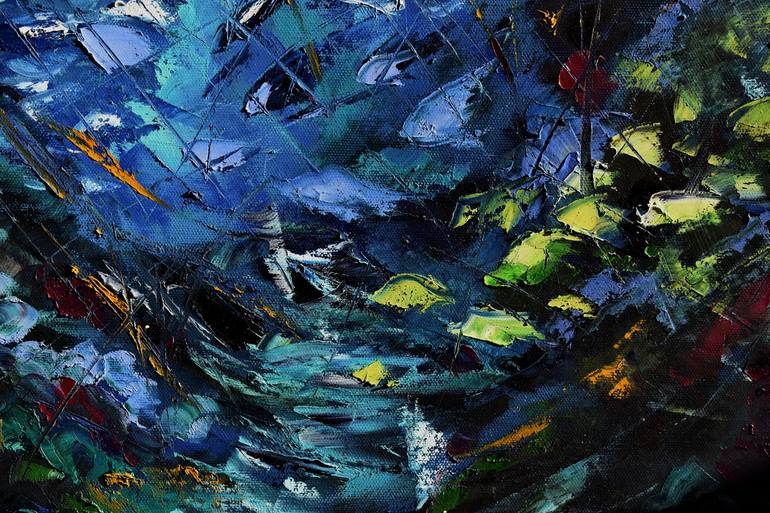 Original Abstract Expressionism Animal Painting by Olga Nikitina