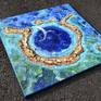 3D painting, textured oil painting, belize art, blue ho;e painting