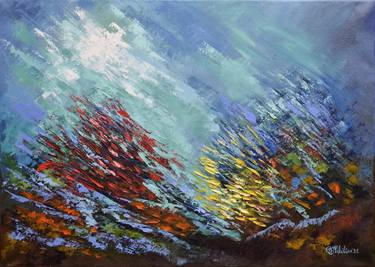 Original Abstract Expressionism Seascape Paintings by Olga Nikitina