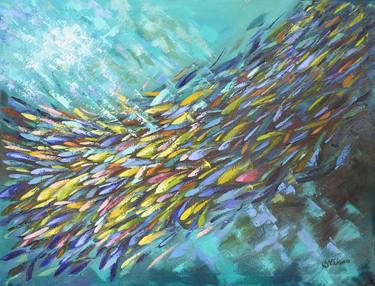 Print of Conceptual Fish Paintings by Olga Nikitina