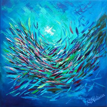 Print of Impressionism Fish Paintings by Olga Nikitina