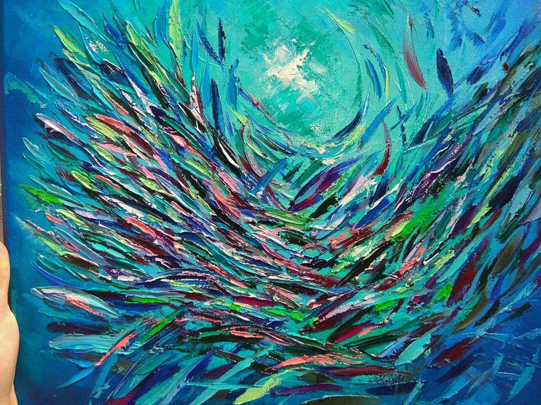 Original Impressionism Fish Painting by Olga Nikitina