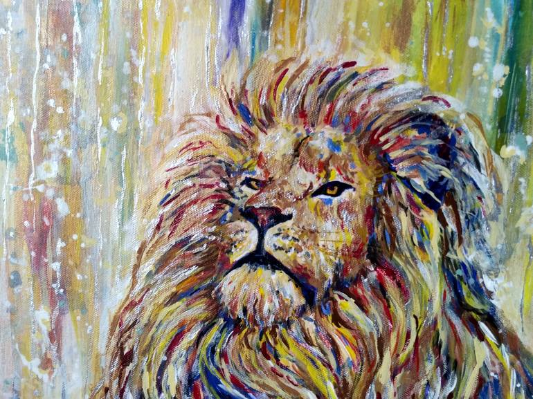 Original Abstract Animal Painting by Sulamita Art