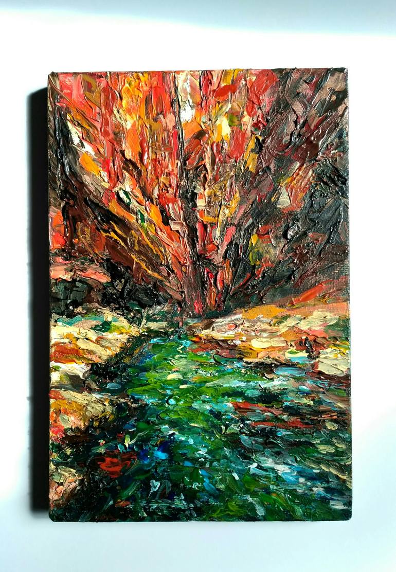 Original Abstract Landscape Painting by Sulamita Art