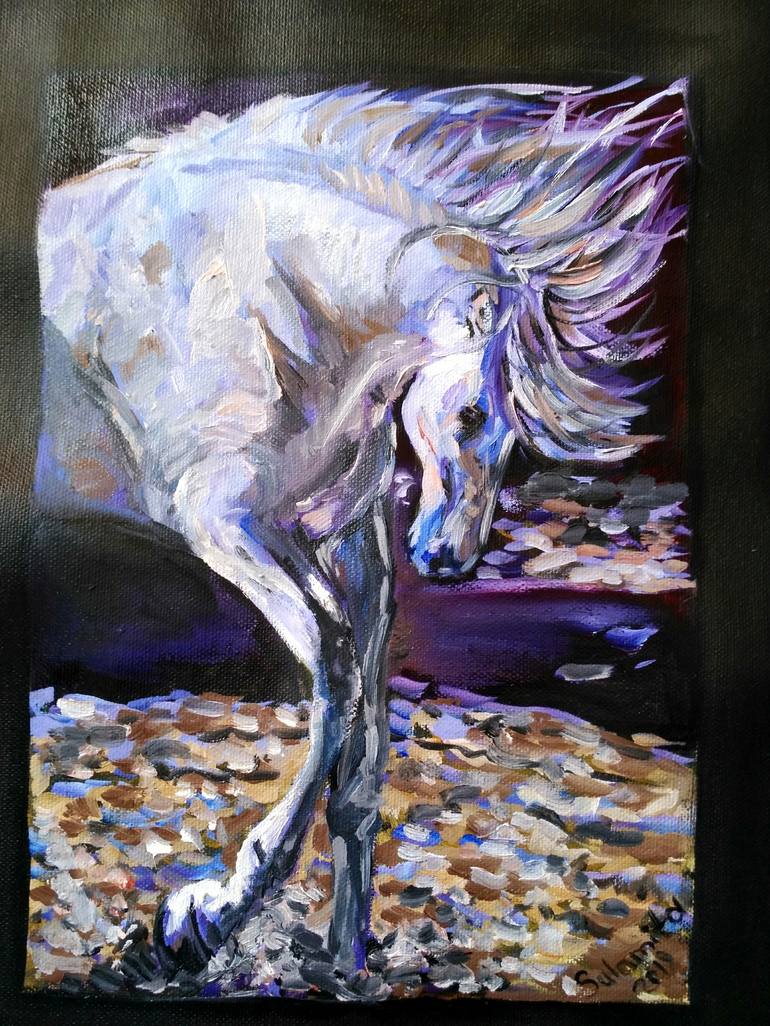 Original Abstract Animal Painting by Sulamita Art