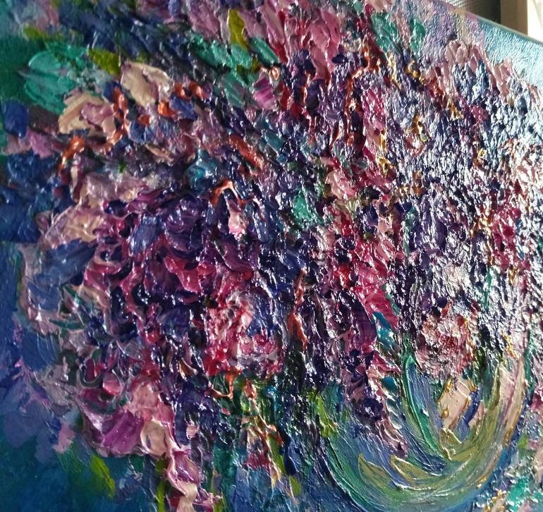 Original Abstract Floral Painting by Sulamita Art