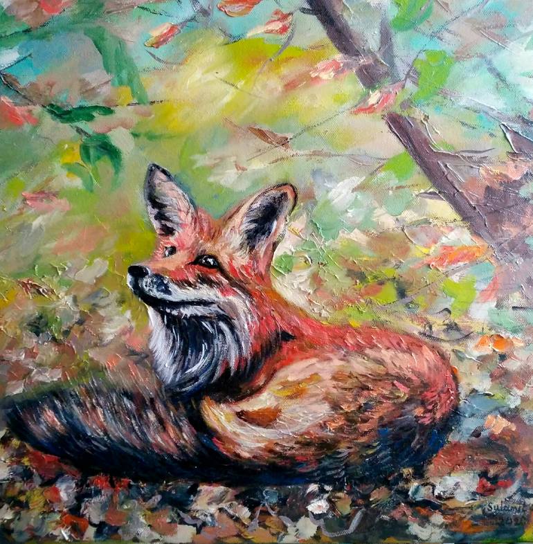 Original Fine Art Animal Painting by Sulamita Art