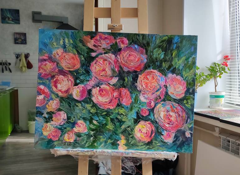 Original Expressionism Floral Painting by Sulamita Art