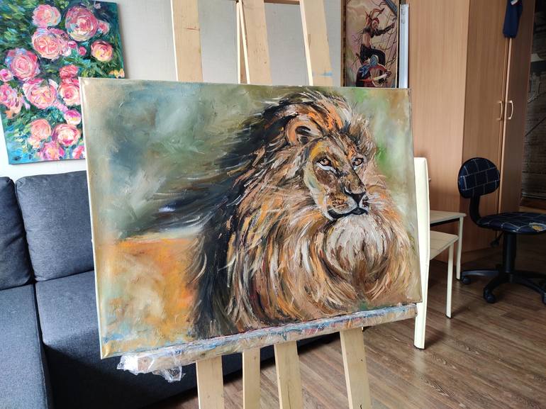 Original Expressionism Animal Painting by Sulamita Art