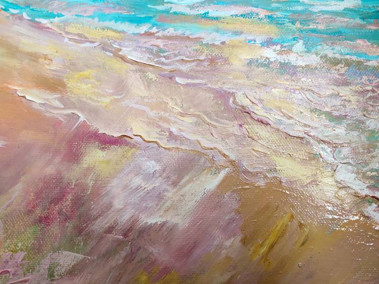 Original Expressionism Beach Painting by Sulamita Art