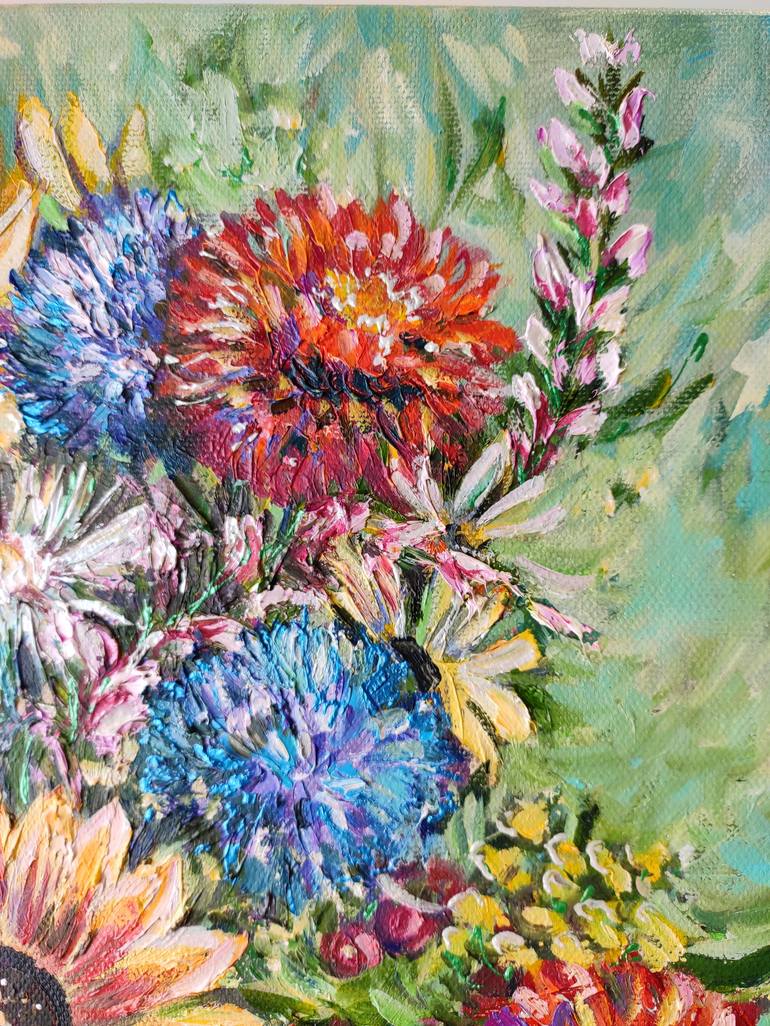 Original Expressionism Floral Painting by Sulamita Art