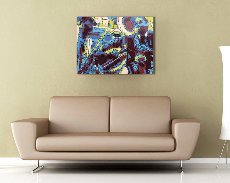 Original Abstract Music Painting by Bert Taken