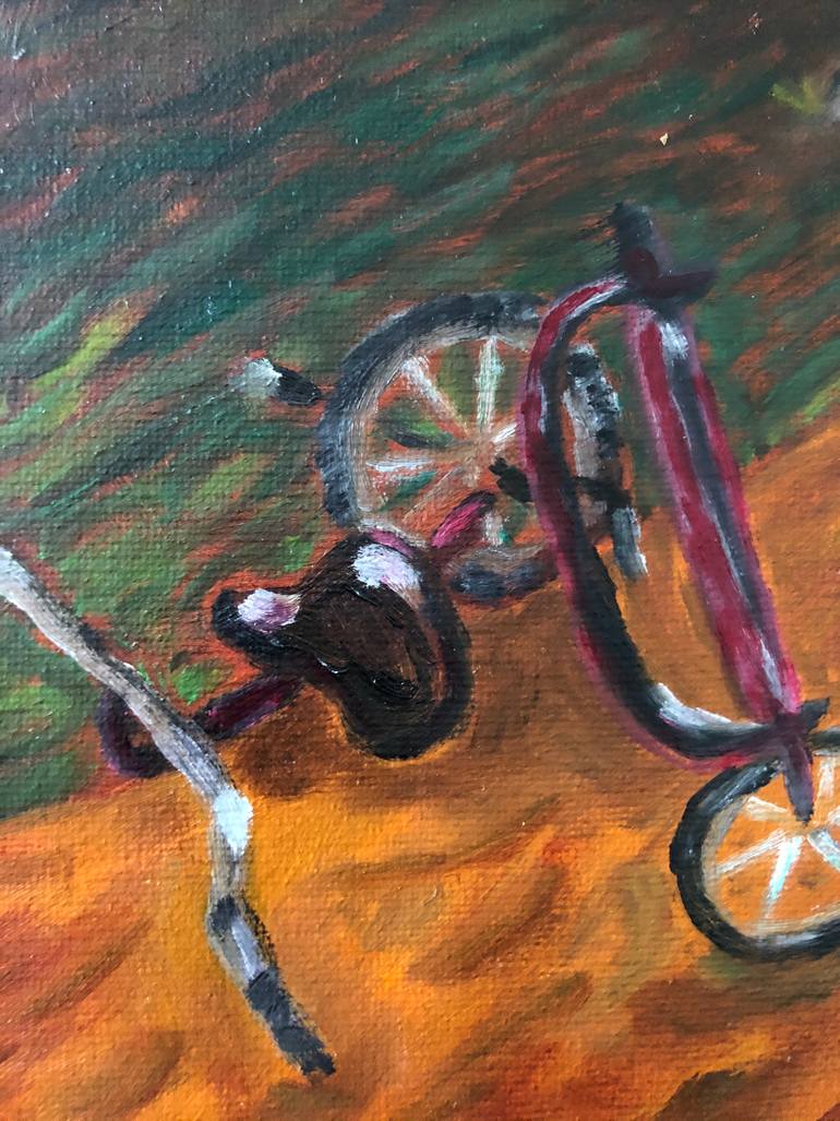 Original Expressionism Transportation Painting by Laura Smith-Riva