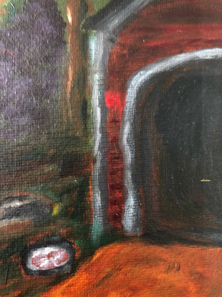 Original Expressionism Transportation Painting by Laura Smith-Riva