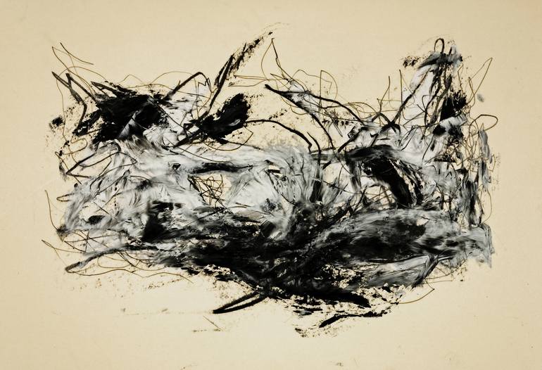 untitled #14 (line dancing (masking)) Drawing by Matt Niebuhr | Saatchi Art