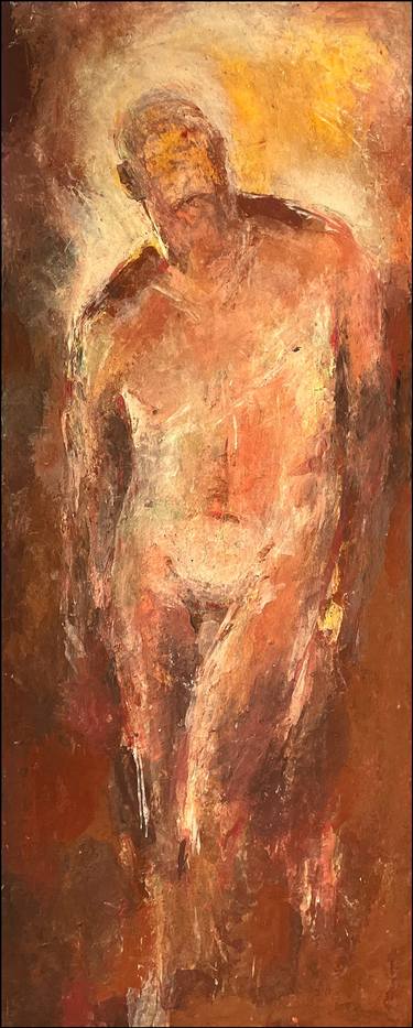 Original Figurative Men Paintings by Bente Elisabeth Finseraas