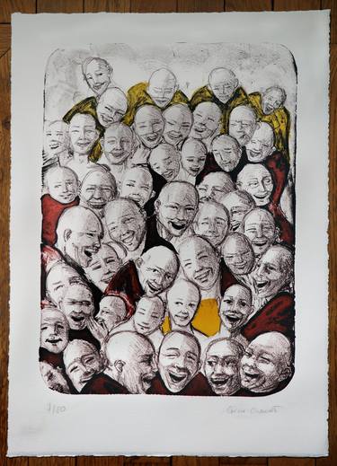 Original Humor Printmaking by Corinne Chauvet Sculptrice