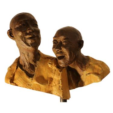 Original Figurative Portrait Sculpture by Corinne Chauvet Sculptrice