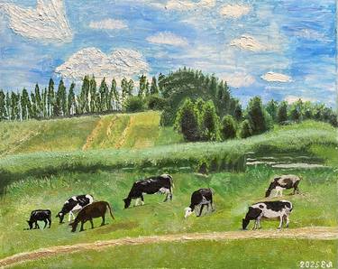 Original Classicism Rural Life Painting by Elena Yarovaya