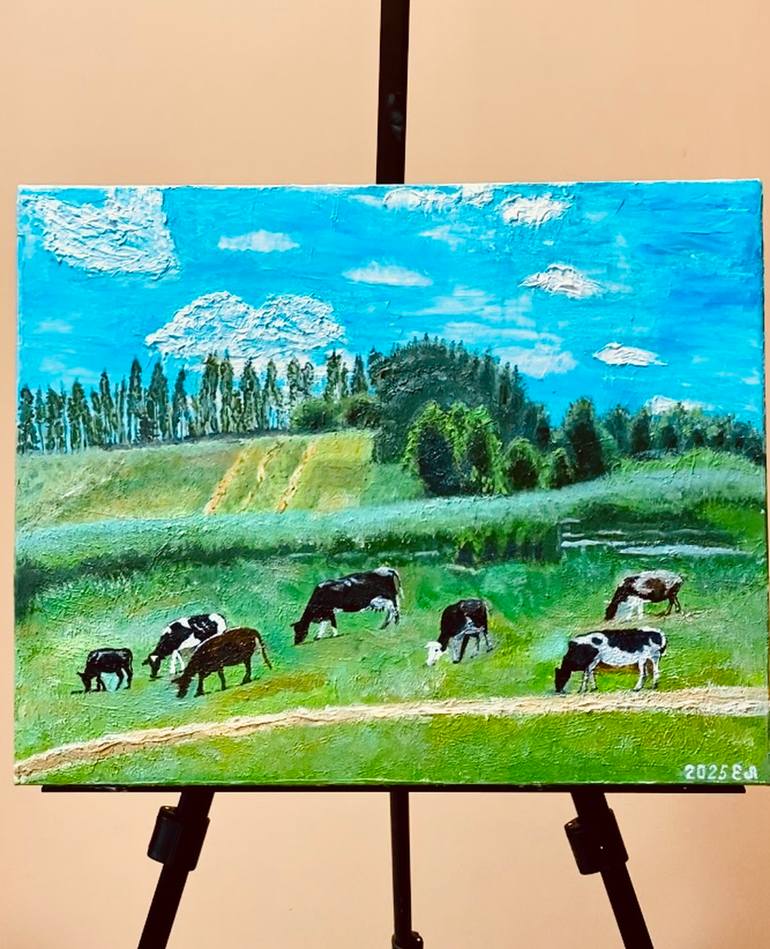 Original Classicism Rural Life Painting by Olena Yarova