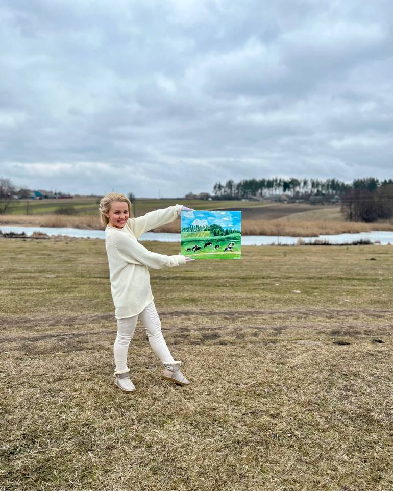 Original Classicism Rural Life Painting by Olena Yarova
