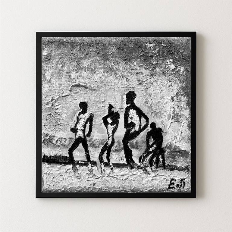 Original Abstract Men Painting by Olena Yarova