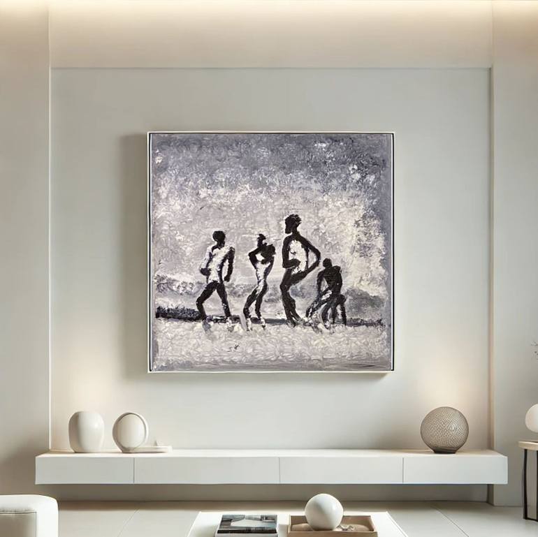 Original Abstract Men Painting by Olena Yarova