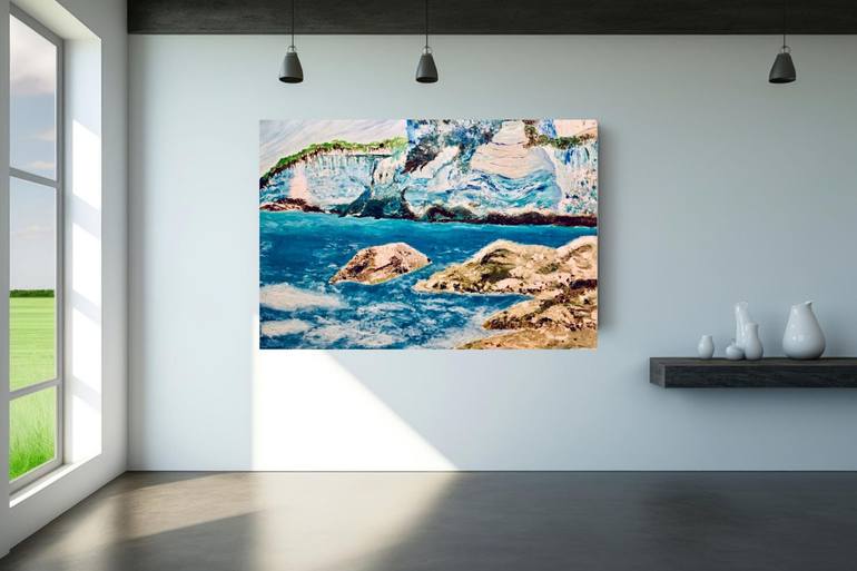 Original Impressionism Seascape Painting by Olena Yarova