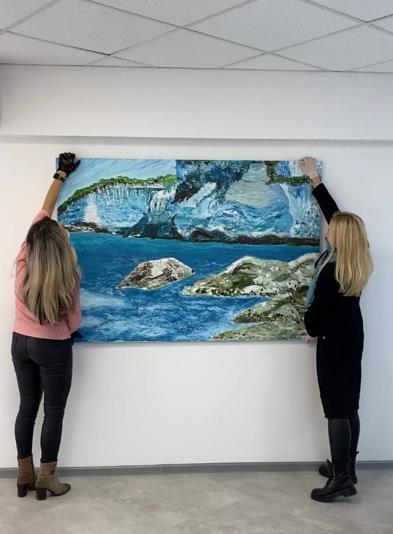Original Impressionism Seascape Painting by Olena Yarova