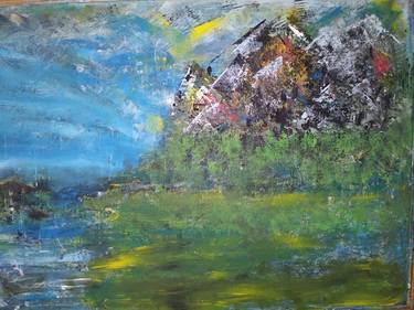 Original Abstract Landscape Paintings by Varghese Modayil