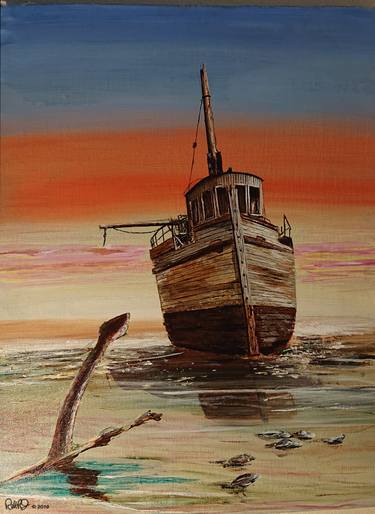 Original Realism Boat Paintings by Robert Reilly