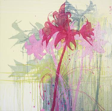 Original Abstract Floral Painting by Roberta Young