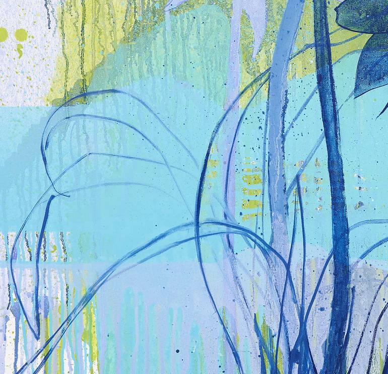 Original Abstract Floral Painting by Roberta Young