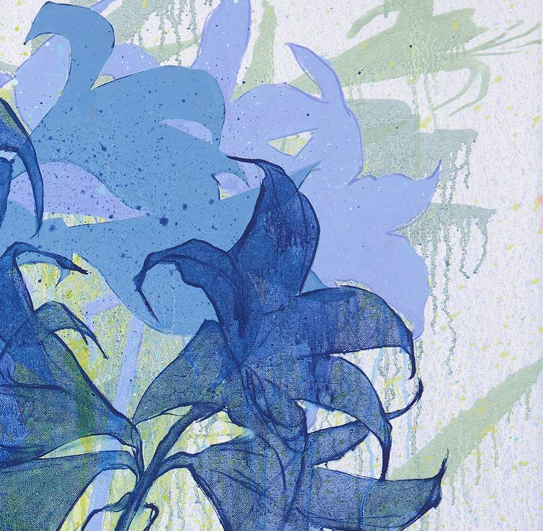 Original Abstract Floral Painting by Roberta Young