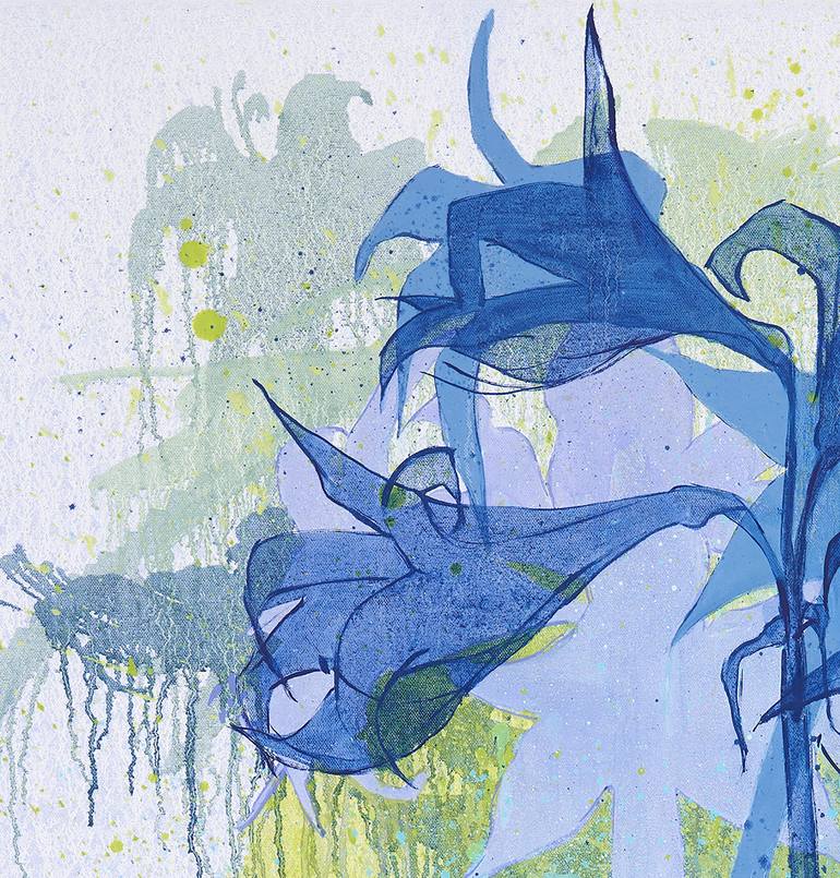 Original Abstract Floral Painting by Roberta Young
