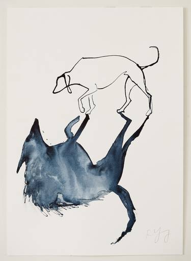 Print of Conceptual Dogs Paintings by Roberta Young