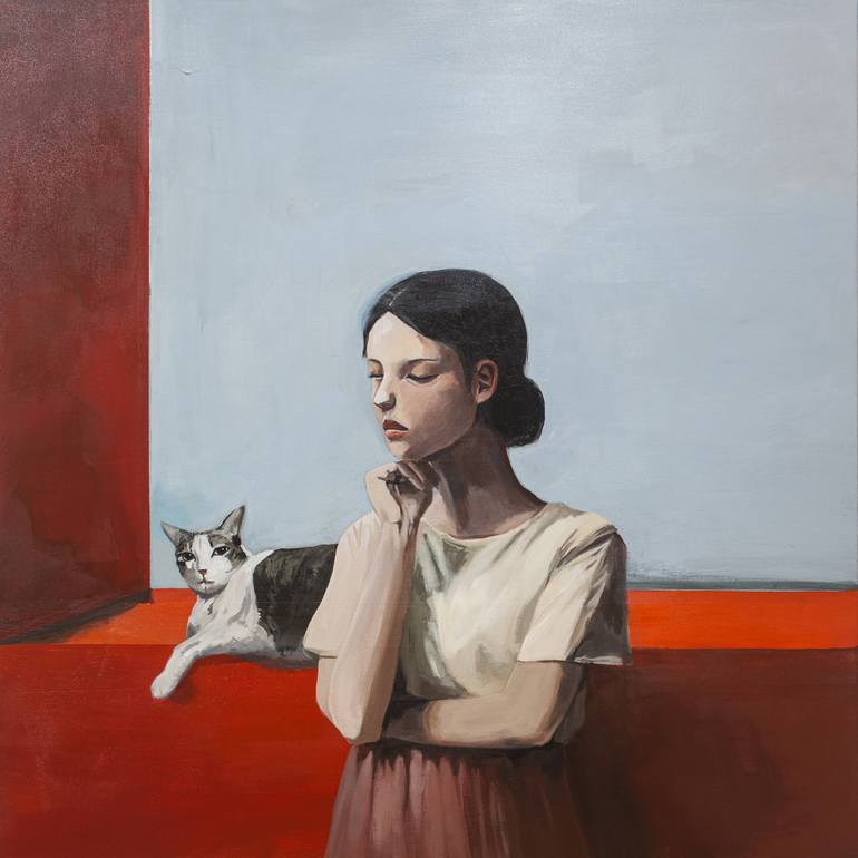 Original Love Painting by Michael Vincent Manalo | Figurative Art on Canvas | Ni Bu Zhi Dao De Shi  | The Things You Don't Know