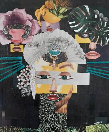 Original Women Collage by Margot G Delhomme