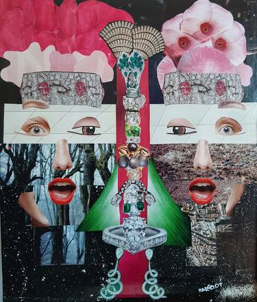 Original Pop Art Women Collage by Margot G Delhomme