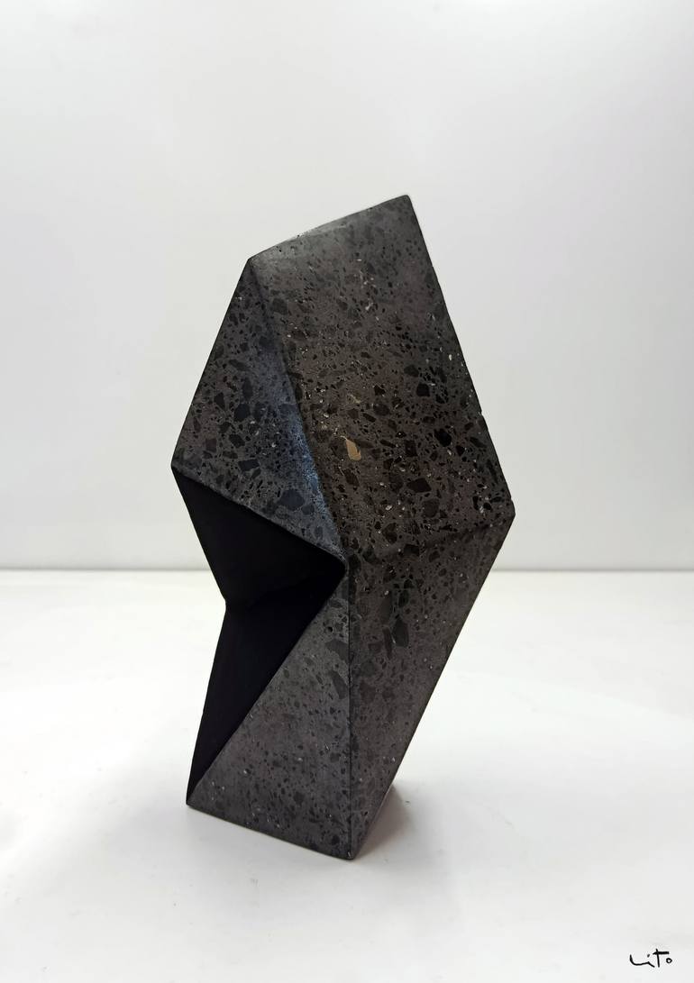 Original Abstract Expressionism Geometric Sculpture by Lito Barreiro