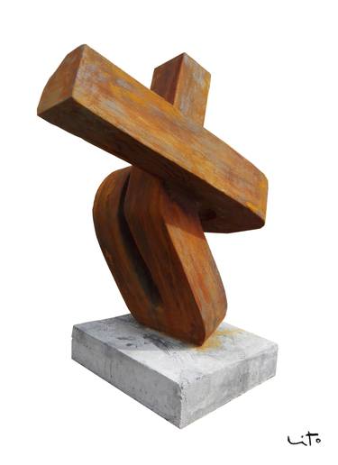 Original Abstract Sculpture by Lito Barreiro