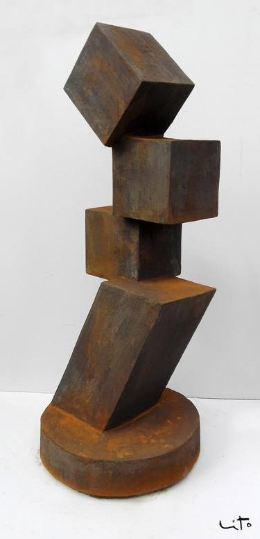 Original Abstract Expressionism Abstract Sculpture by Lito Barreiro