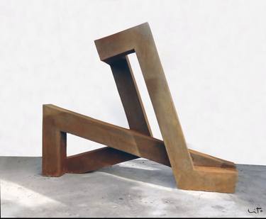 Original Minimalism Abstract Sculpture by Lito Barreiro