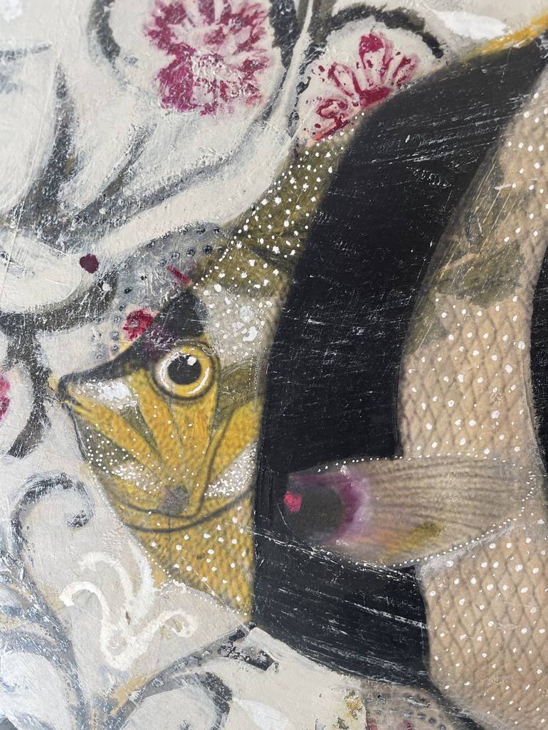 Original Surrealism Fish Painting by Karenina Fabrizzi