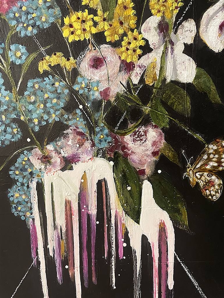 Original Contemporary Floral Painting by Karenina Fabrizzi